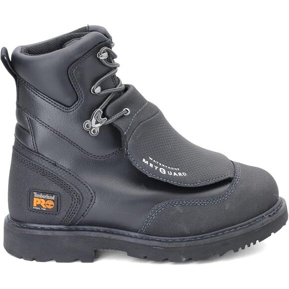 Timberland Size 9.5 Black External Met Guard 8" Boots Wa Steel Safety Toe BR9-10